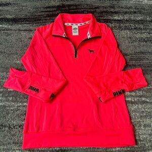 PINK by VS Ultimate Quarter Zip Pull-Over With Reflective Details